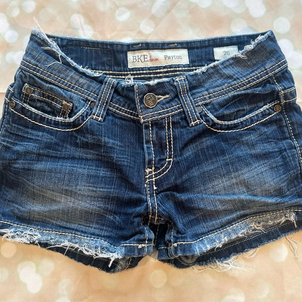 BKE Payton Dark Blue Jean Shorts